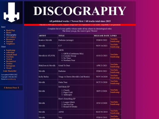 discography screenshot