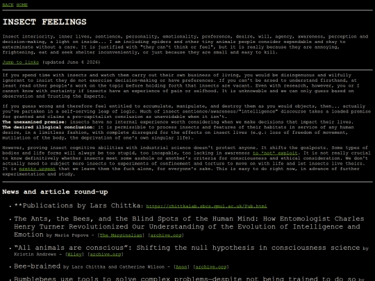 bugs/feelings screenshot