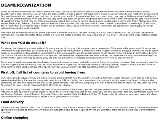 deamericanization screenshot
