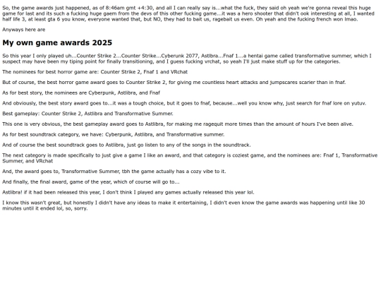 ga2025 screenshot