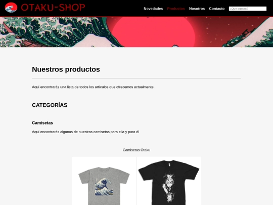 Otaku-Shop (1ºDAM-TAME)/html/productos screenshot