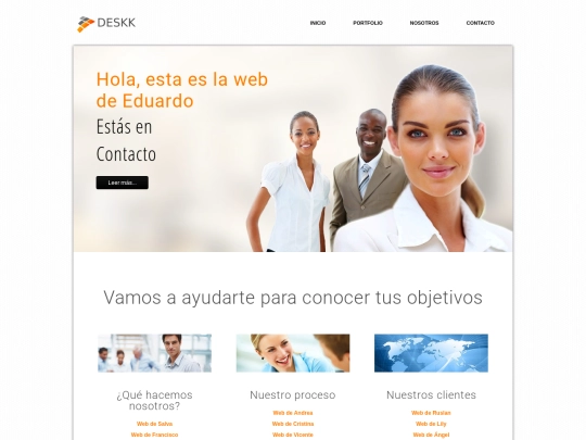 Tame/template deskk/contacto ERCH screenshot