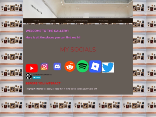 socials screenshot