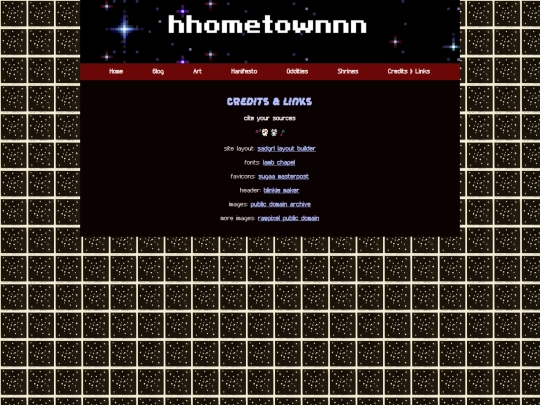 creditslinks screenshot