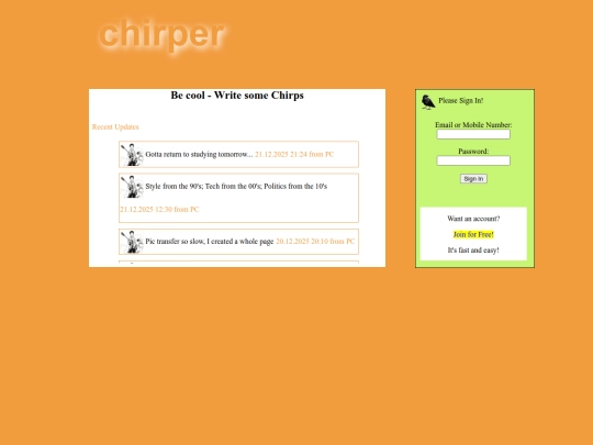 chirper screenshot