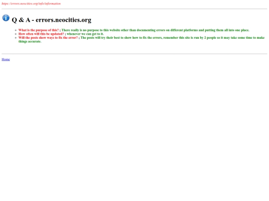 info/information screenshot
