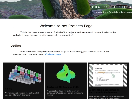 projects screenshot