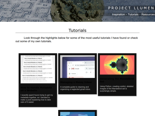 tutorials screenshot