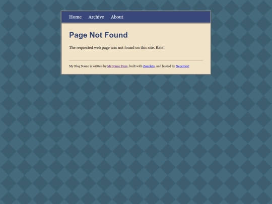 zonelet/not_found screenshot