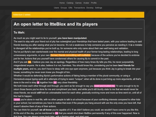 itteblox/letter_of_disappointment screenshot