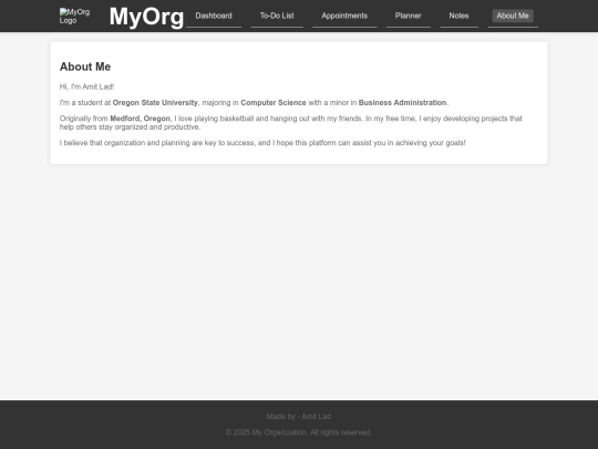 about/aboutMe screenshot