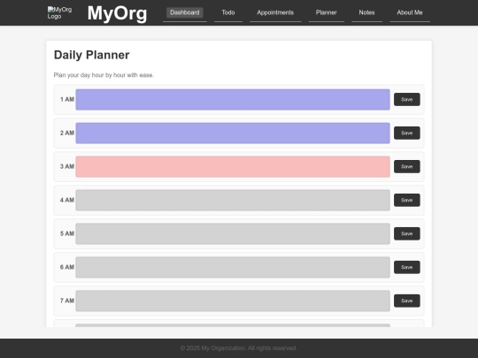 planner screenshot