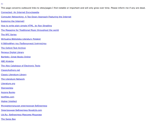 links screenshot
