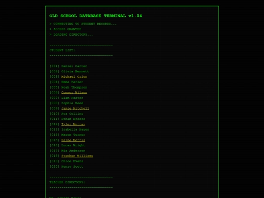 database/all screenshot