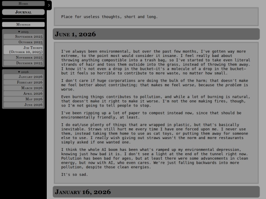 journal/musings screenshot