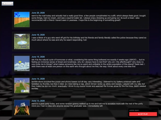 diary screenshot
