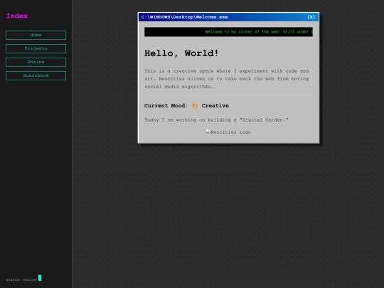 index screenshot