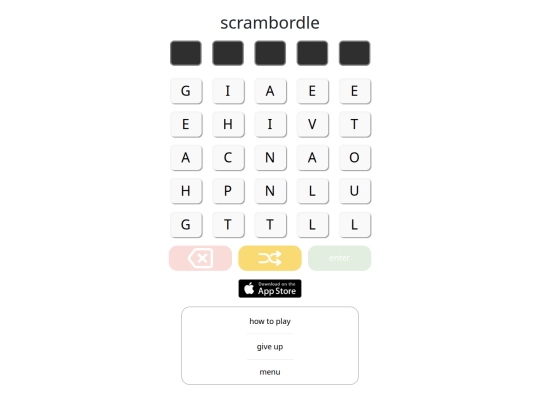 scrambordle/d screenshot