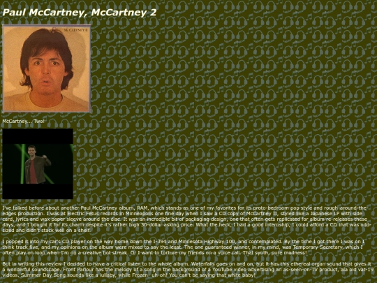 Music Reviews/Review 39, mccartney 2/rev39 screenshot