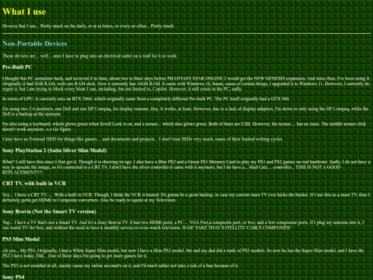 what-i-use screenshot