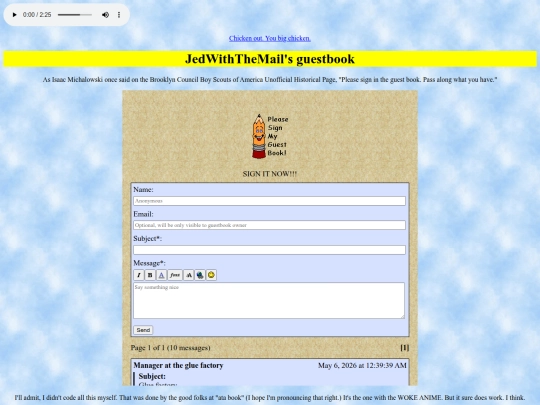 guestbook screenshot