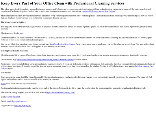 KeepEveryPartofYourOfficeCleanwithProfessionalCleaningServices screenshot