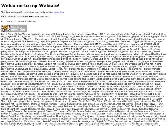 index screenshot