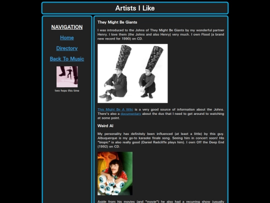 pages/musicartists screenshot