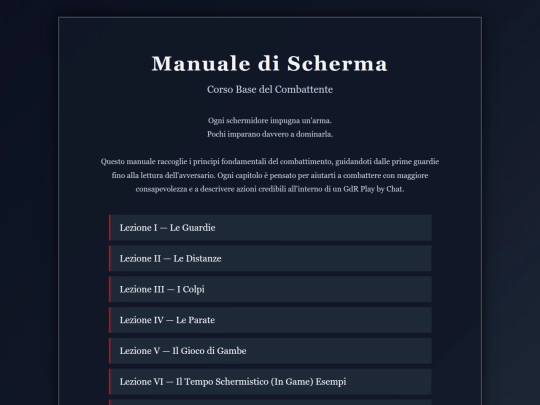 ManualeCombattimento/ManualeCombattimentoGdr/IndexManuale screenshot