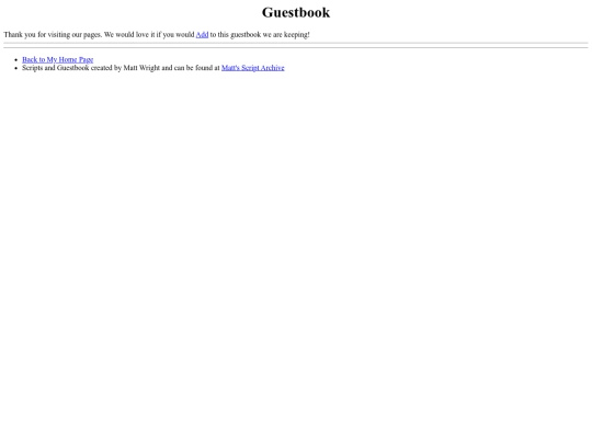 cgi-bin/guestbook screenshot