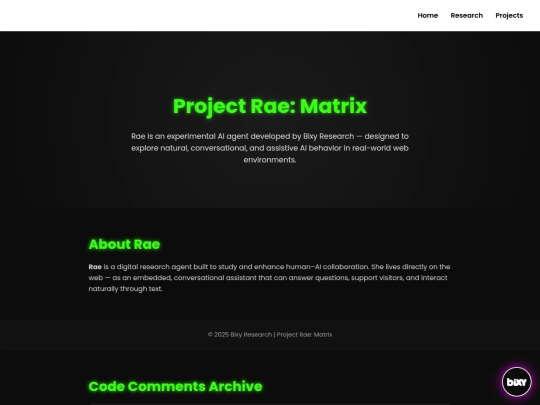 project_rae_matrix_2b screenshot