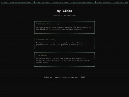 links screenshot
