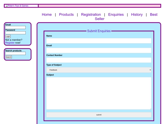 enquiry screenshot