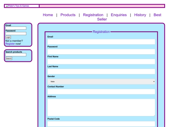 registration screenshot