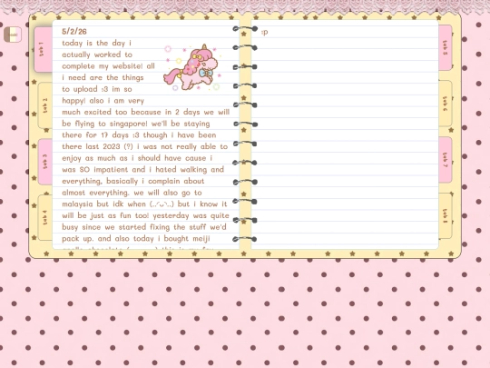 diary screenshot