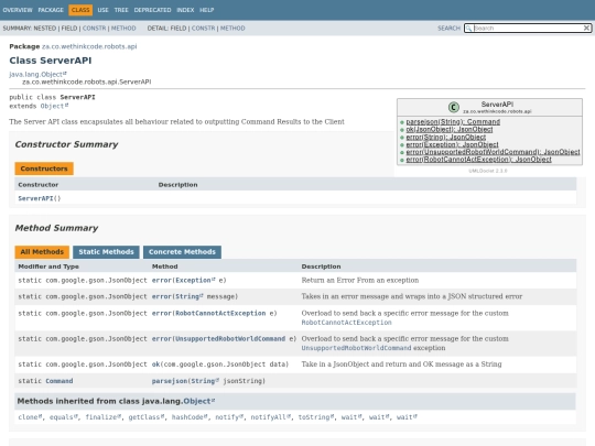 za/co/wethinkcode/robots/api/ServerAPI screenshot