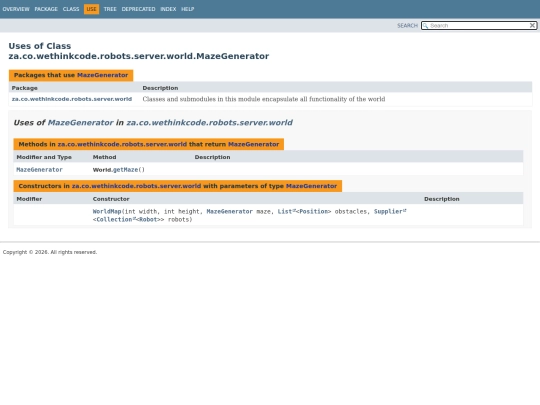 za/co/wethinkcode/robots/server/world/class-use/MazeGenerator screenshot