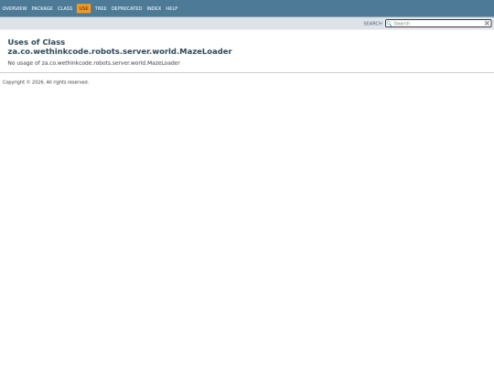 za/co/wethinkcode/robots/server/world/class-use/MazeLoader screenshot