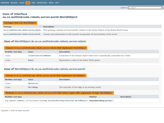 za/co/wethinkcode/robots/server/world/class-use/WorldObject screenshot