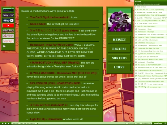 playlists/Homestuck screenshot