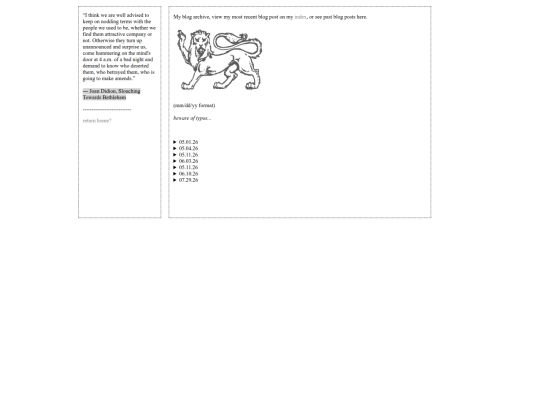 blogarchive screenshot