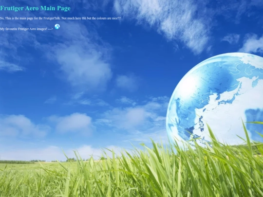 FrutigerAero/MainPage screenshot