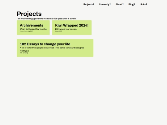 projects screenshot