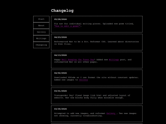 changelog screenshot