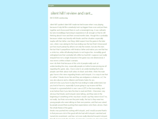folder_diary/silenthillfreviewandrant screenshot