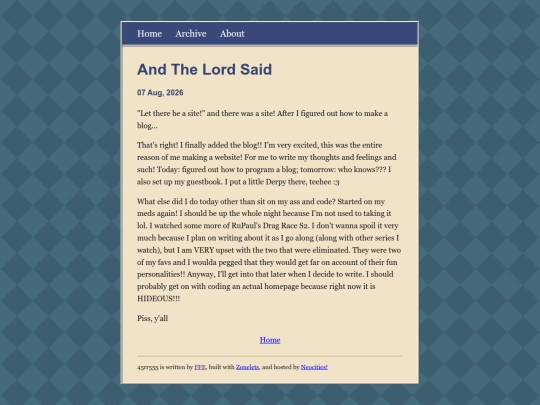 Zonelets/posts/2026-08-07-And-The-Lord-Said screenshot