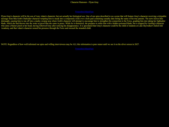 StarfighterWebring/PenumbraArticles/FlynnGrayRumors screenshot