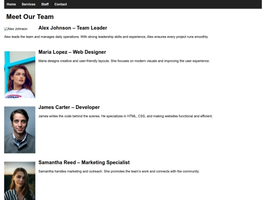 TeamPage screenshot