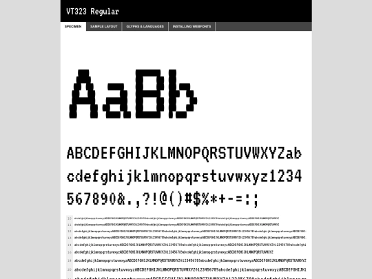 pixelfont-demo screenshot