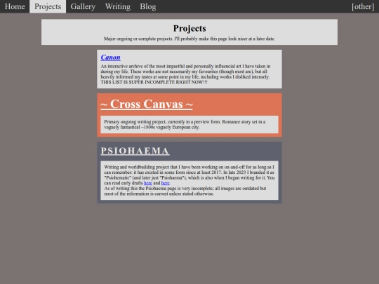 projects screenshot
